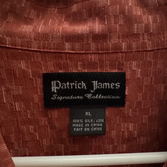 Men's Casual Brick Red Button Down Shirt - Picture 2 of 2